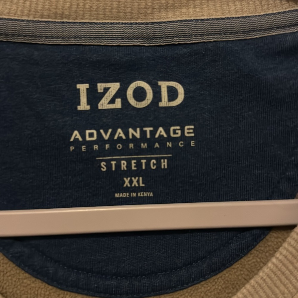 Men’s Izod Advantage Long Sleeve Crewneck Sweatshirt Oatmeal Size XXL - Picture 3 of 4